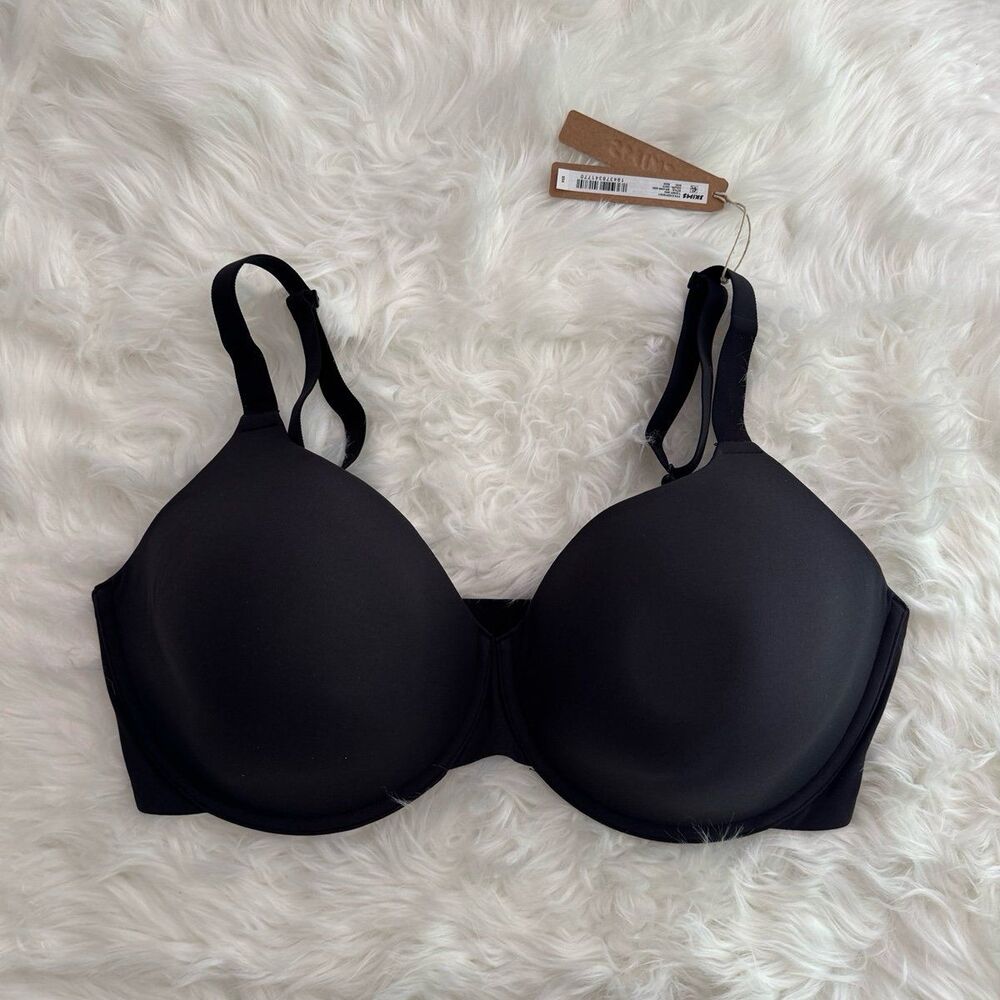 Skims Fits Everybody T-Shirt Bra Onyx Size 40DD